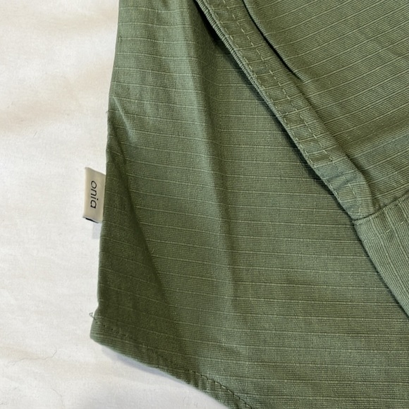 Onia All Terrain Cotton Stretch Ripstop Overshirt in Sea Moss Green Size XL - Picture 8 of 9